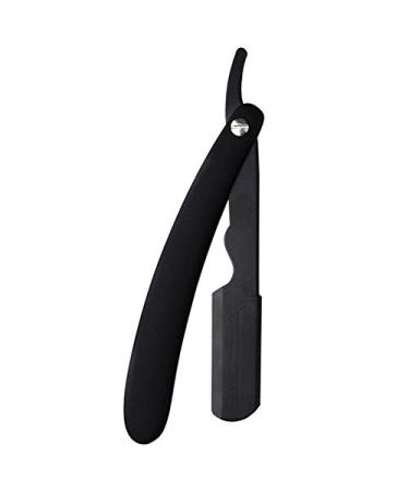 PHTOIT Razor Blade Folding Shaving Knife Professional Men Manual Beard Razor Stainless Straight Barber Black