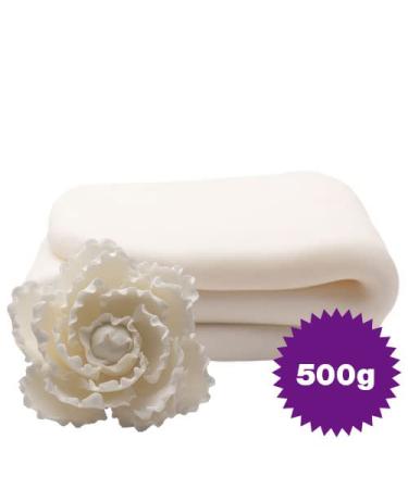 Decorative Magic24 Professional Flower Paste White - 500g Edible Sugar Paste for Flowers Ruffles & Fine Decorations - Perfect Tortendeko Fondant for Baking - Buy Online on GoSupps.com