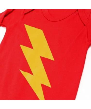 Baby Moo's SUPERHERO Lightning Bolt Flash Baby Grow | Unisex 0-3 Months Bodysuit | Perfect New Baby Gift UK - Buy Online on GoSupps.com