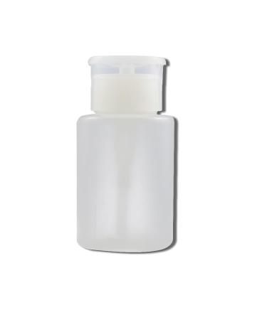 dijiusidy Push Down Empty Pump Dispenser Wide Mouth Design Clear Bottle with Rotating Cover No Peculiar Smell Liquid Distribution White