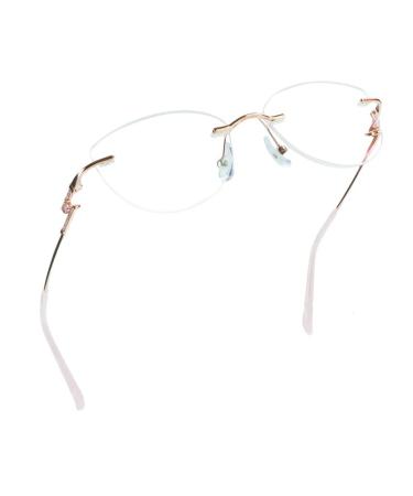 LIFEART Blue Light Blocking glasses computer reading glasses anti -blue rays reduce Eyestrain stylish for men and women D12_ (Rosa clear) 2.0 X
