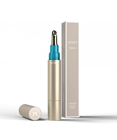Mint LipGloss Blue Lip Shine Pearls - Plump Ol oactif - Natural Lip Plumping - With immediate whitening effect for your teeth - (1 x 4 ml) - by Dr.Mintcheva
