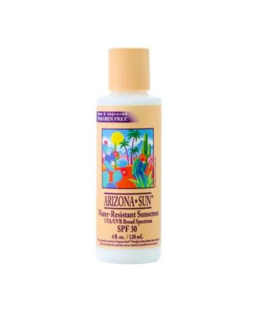 Arizona Sun Water Resistant Sunscreen SPF 30 4 oz -Total Sun Protection Lotion - Face and Body Sunscreen