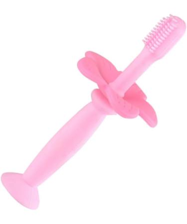 Minkissy 2-Pack Baby Training Toothbrushes for Children - Toddler Oral Care Soft & Safe Brass Toothbrushes in Pink - Buy Online on GoSupps.com