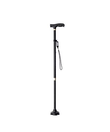 WANGXIAOLINshouzhang Walking Stick Crutch Telescopic with LED Lights Walking Stick Aluminum Cane Height Adjustable Telescopic Four Corner Outdoor Walking Sticks for The Elderly crutch-11.19