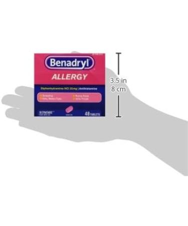 Benadryl Ultratabs 48 ct - Allergy Relief Tablets with Diphenhydramine HCl - Buy Online on GoSupps.com