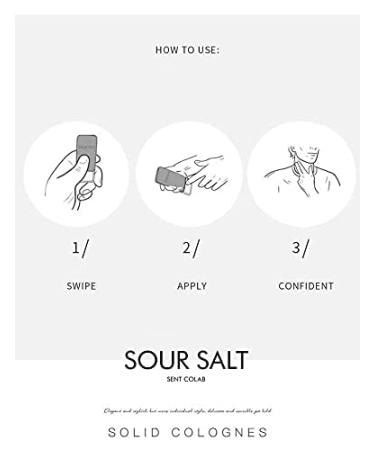 SourSalt Sea Tide Solid Cologne - Pocket-Size .5 oz Tin, Wooden Note Fragrance | Long Lasting - Buy Online on GoSupps.com