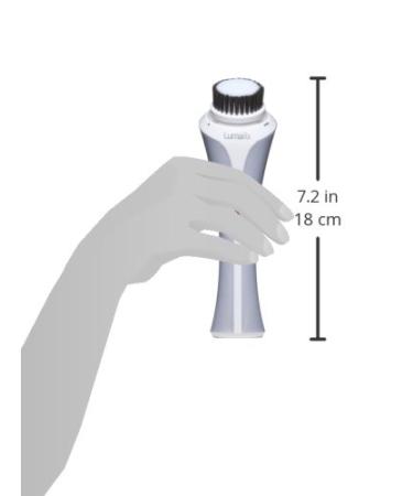 Rechargeable Facial Cleansing Brush with 1-Minute Timer & LED Indicator - Showerproof White/Silver - Shop Internationally - Buy Online on GoSupps.com