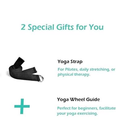 GRACIAS Yoga Wheel Set - Strong & Comfortable Back Pain Relief, Stretching & Flexibility - Includes Free Yoga Strap & Guide - 3 Pack (13, 10, 6 inch) - Green & Black - Buy Online on GoSupps.com