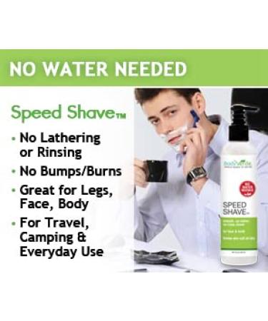 BodyVerde Speed Shave - Waterless Shaving Cream for Women and Men - 8oz - Buy Online on GoSupps.com
