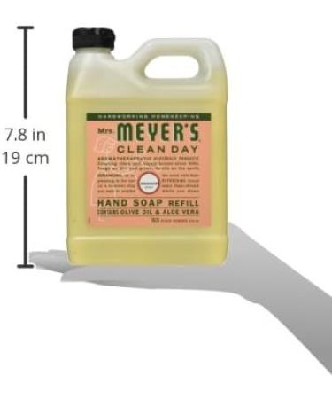 Mrs. Meyer's Geranium Hand Soap Refill - 33 fl. oz, Biodegradable Formula with Essential Oils - Buy Online on GoSupps.com