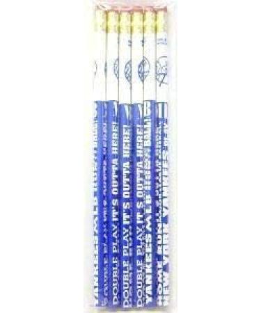 WinCraft MLB New York Yankees Pencil (6 Pack) - Team Color - Officially Licensed Merchandise - Buy Online on GoSupps.com