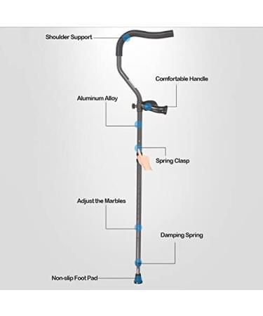 Folding Crutches for Adult Ergonomic Crutches Shock Absorber Underarm Crutches for Walking Double Adjustable Crutches for The Elderly and The Disabled Run forward - Buy Online on GoSupps.com