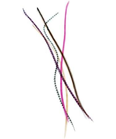 Real Feather Hair Extensions - Pink Naturals (5 Feathers) - Buy Online on GoSupps.com