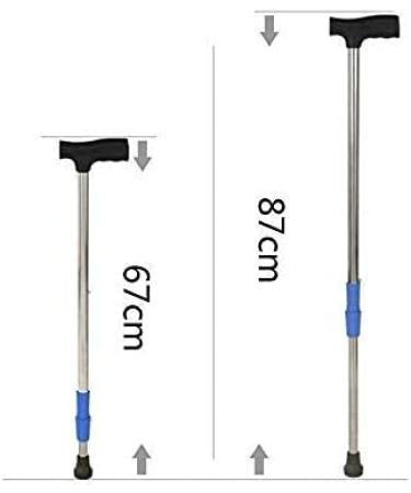 Crutches Can Be Stretched Old Man's Cane Stainless Steel Walking Stick Non-Slip Walking Stick with Hospital Family - Buy Online on GoSupps.com