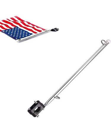 2pcs 316 Stainless Steel Flag Pole Rail Mount for Boats (78 - 1 14) - Marine Yacht Pulpit Staff - Buy Online on GoSupps.com