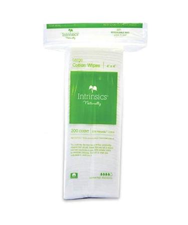 Intrinsics Large Cotton Wipes - 4" x 4", 8-ply 100% Cotton, 200 Count