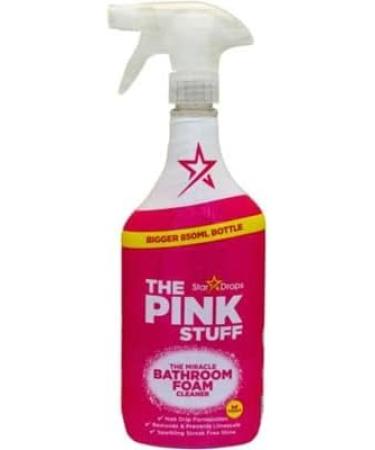Housold 850ml Pink Stuff Bathroom Foam Cleaner with Cleaning Sponge Non-Drip Bathroom Foam Cleaner Cleans Dirt Removes Tough Grease Stains Include 100 Pcs Disposable Gloves (Pack of 1) - Buy Online on GoSupps.com