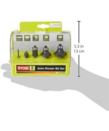 RYOBI RAKRBS5 Router Cutters 5 Piece 6 mm - Buy Online on GoSupps.com