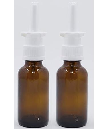 30 ml Amber Glass Nasal Sprayers for Intranasal Insulin, Colloidal Silver and Saline Solutions - dispenses .1 ml or 10 IU - Snoot! Brand-Refillable & Reusable