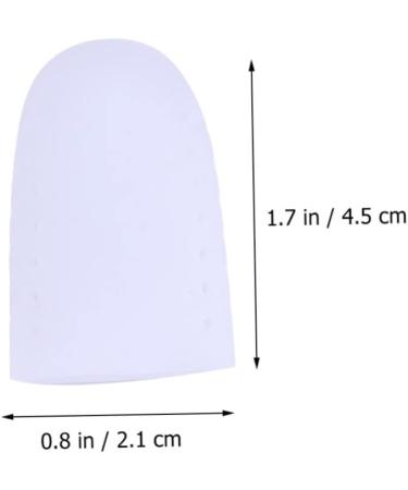 Lurrose Silicone Toe Bandage Tube Pad Cover Sleeve Protector Set - Big Toe Sleeve, Finger Protector, Corn White Size 2 - 2 Pairs - Buy Online on GoSupps.com
