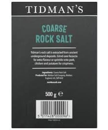 Tidman's Rock Salt 500g - Pack of 6 | Natural Minerals for Flavorful Cooking & Wellness | Unrefined & Versatile | Essential for Cooking & Seasoning - Buy Online on GoSupps.com