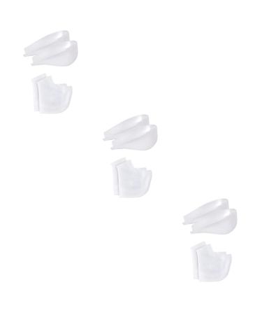 NOLITOY 3 Sets Heel Cover Silicone Gel Inserts Sock Men Athletic Shoes Plantar Insoles Heel Cups Men Sneaker Wearable Heel Cushion Sole of Foot White Man Half Pad
