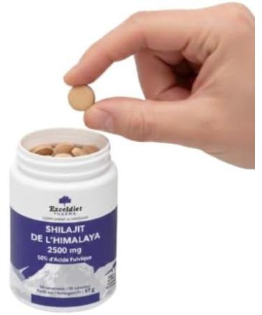 SHILAJIT 2500 mg | Extrait 5:1 Titr 50% en Acide Fulvique | 90 Comprim s Vegan | Performance & Vitalit Cognition | R sine pure de Shilajit | 3 mois d utilisation | Fabriqu en France Exceldiet - Buy Online on GoSupps.com