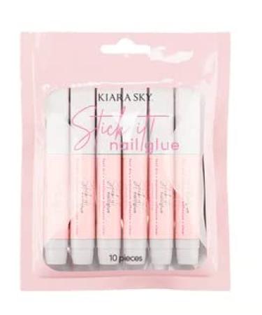 Kiara Sky Stick It Nail Glue Super Strong Fast Drying Nail Glue for Acrylic Nails Tips & Press On Long Lasting Acrylic Nail Glue for Manicures - 10 Full Size Tubes in Each Pack