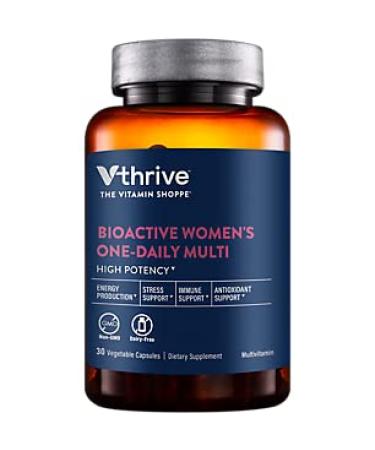 Once-Daily Bioactive Multivitamin for Women - Supports Energy Production & Stress (30 Vegetarian Capsules)