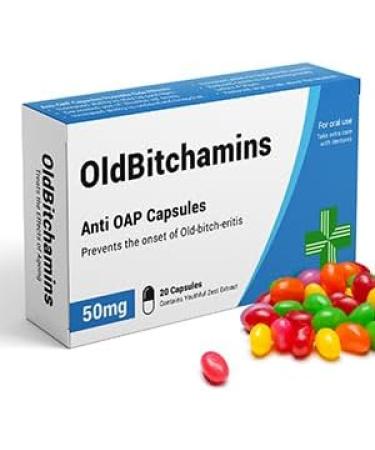 OldBitchamins - Funny Joke Prank Pill Box with Jelly Beans Sweets - Gag Gift for Mum | Mothers Day & Birthday Gifts Under 10 - Buy Online on GoSupps.com