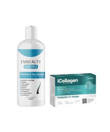 2li Kolajen Ve Keratin Sa D k lmesine Kar H zl Sac Uzatan Dolgunla t r c Onar c Besleyici ampuan&icollagen Kolajen Ve Probiyotik Tablette