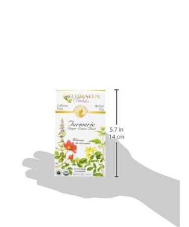 Organic Turmeric Ginger Lemon Tea - 24 Bags | Celebration Herbals - Buy Online on GoSupps.com
