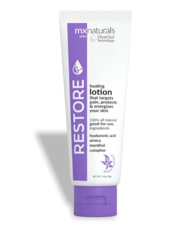 Maximum Strength Joint Pain Relief All Natural | Infused with Menthol Camphor Arnica & Hyaluronic Acid | MX Naturals Restore 3.4oz Lotion