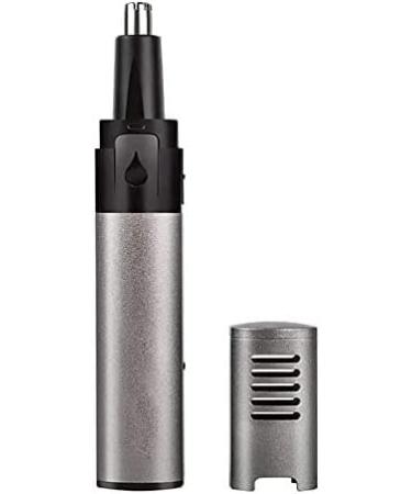 Portable Ear and Nose Hair Trimmer for Men and Women USB Rechargeable Eyebrow and Facial Hair Trimmer Double-Edge Stainless Steel Blade (Black)