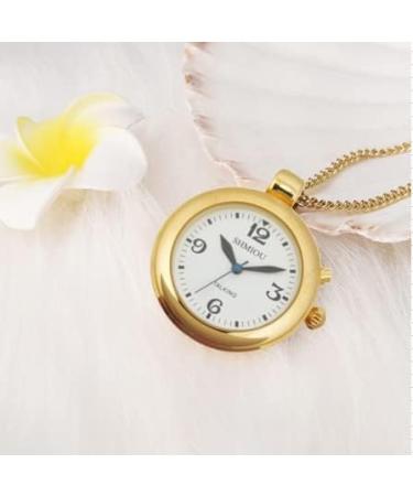 SHMIOU English Talking Watch for Women - Golden Pendant for Senior Blind, Analog Voice with Alarm and Date Output - Buy Online on GoSupps.com