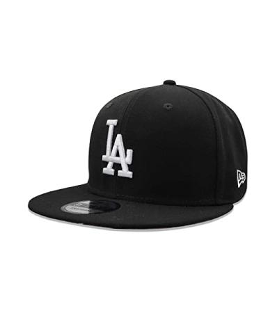 New Era Los Angeles Dodgers Adjustable 9Fifty MLB Straight Brim Baseball Cap 950 One Size Black/White