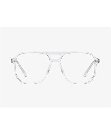 Fuqinqingoz Oversized Anti-Blue Light Reading Glasses - Fashionable Aviator Style Flat Light Mirror +350 Gray - Buy Online on GoSupps.com