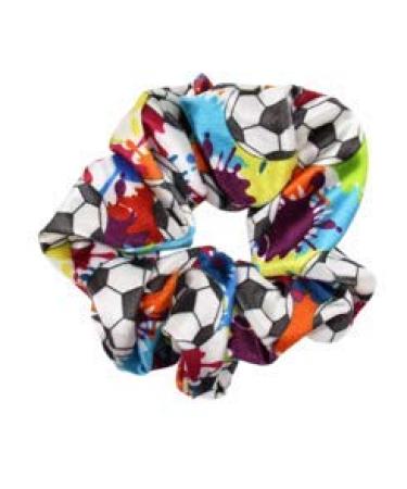 Sportybella Soccer Scrunchie  Soccer Hair Accessories  Premium Velvet No Crease Soccer Hair Scrunchies Gift for Girls