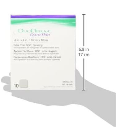 DuoDERM Extra Thin CGF Hydrocolloid Dressing 4x4 - Pack of 10 | For Lightly Exuding Wounds - Latex-Free & Flexible | Sterile Self-Adhesive Beige Dressing - Buy Online on GoSupps.com