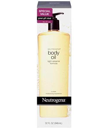 Neutrogena Lightweight Body Oil for Dry Skin, Sheer Moisturizer in Light Sesame Formula, 32 fl. oz - Buy Online on GoSupps.com