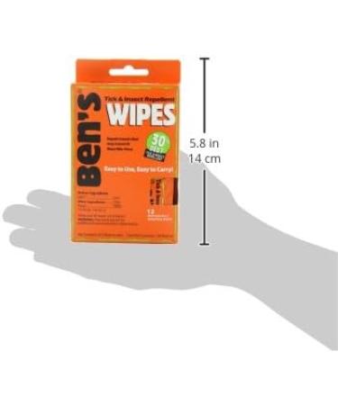 Ben's 30% DEET Insect Repellent Wipes - 12 Count, One Color - Buy Online on GoSupps.com