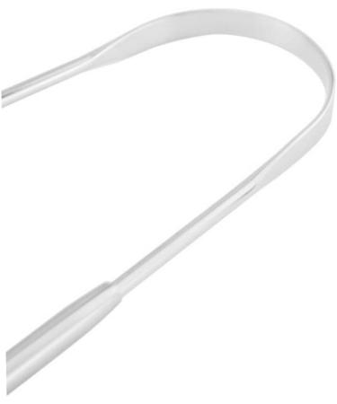 Stainless Steel Tongue Scraper - Ayurvedic Tongue Cleaner for Optimal Hygiene | Durable & Effective Adult Oral Care - Buy Online on GoSupps.com