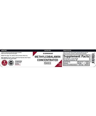 Kirkman Labs Methylcobalamin Concentrated Powder 2 oz - Pure Vitamin B12 Supplement - Buy Online on GoSupps.com