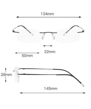 Fuqinqingoz Borderless Reading Glasses - Classic Anti-Blue Light Glare-Free Computer Readers for Presbyopia - Color C7 Size +0.00 - Buy Online on GoSupps.com