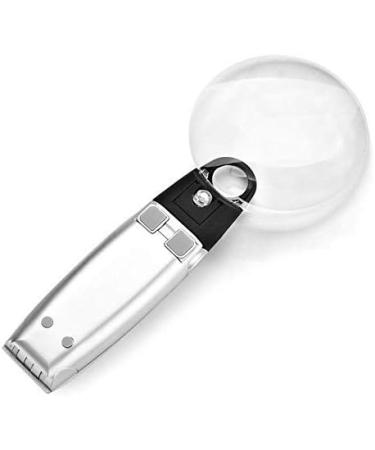 5X 2-in-1 Illuminated Handheld Magnifier Foldable Desktop Magnifying Lamp with LED Lights and Stand for Reading Observing Crafting Hands Free Suitable for Seniors Macular Degeneration Low Vision - Buy Online on GoSupps.com