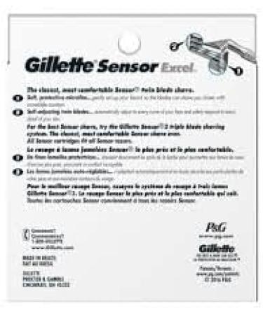 Gillette Sensor Excel Razor Blades - 20 Piece Bundle (4 Packs of 5) 1 count (Pack of 20) - Buy Online on GoSupps.com