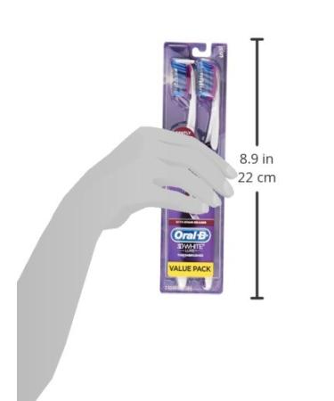 Oral-B 3D White Luxe Soft Toothbrush 2 Pack - Whiter Teeth & Gentle Care - Buy Online on GoSupps.com