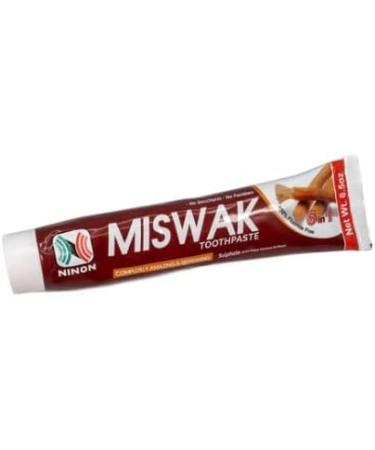 Miswak Toothpaste (6.5oz)- 1 Pack- 5in1 Made with Moringa Cinnamon Miswak Extract Olive and Honey 100% Fluroride Saccharin and Paraben Free - Buy Online on GoSupps.com