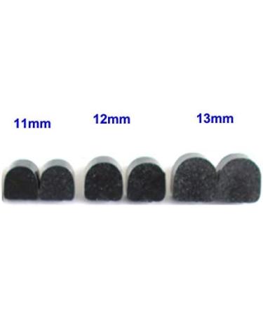6 Pairs Black High Heel Shoe Replacement Tap Caps | Durable U-Shaped Heel Tips Protector | Anti-Slip Cushion Covers - 11/12/13mm - Buy Online on GoSupps.com